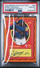 2024 TOPPS BROOKLYN COLLECTION AUTOS ORANGE #RM RONNY MAURICIO 4/25 PSA 10