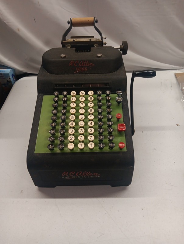 R.C. Allen no.75 Mechanical Business Machine antique calculator c.1940s 