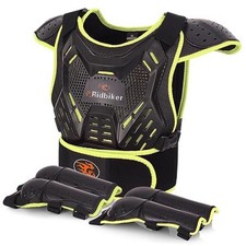 Kids Dirt Bike Gear Motorcycle Armor, Kids Chest Protector Motocross Yellow