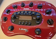 Line 6 POD XT Digital Multi-Effects Amp Modeler Pedal for Electric Guitar Red