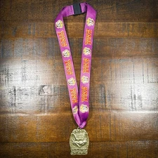 Chuck E Cheese Birthday Star Medal 13" Purple Lanyard Kid Party Award Mouse