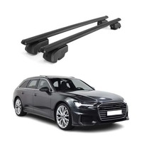 DachträGer GrundtäGer FüR Audi A6 C8 Avant 2018-2025 75Kg Alu Schwarz 2 Tlg