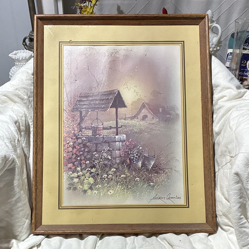Andreas Orpinas Signed Realism Landscape Barns Flowers Print Paper Portrait