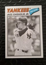 Jazz Chisholm Jr. Black White Image Variation #196 2026 Topps Heritage Yankees