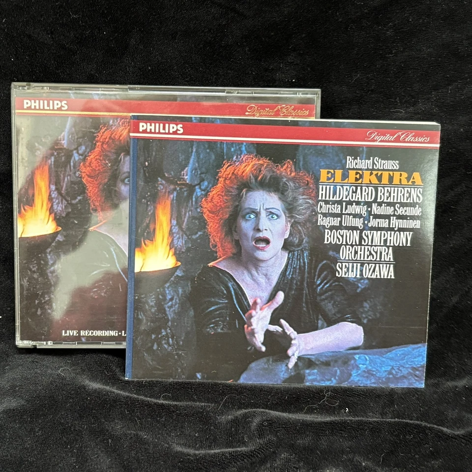 STRAUSS Elektra - Behrens, SEIJI OZAWA Boston - PHILIPS 2CD SOLID SILVER germany - Image 3 of 4