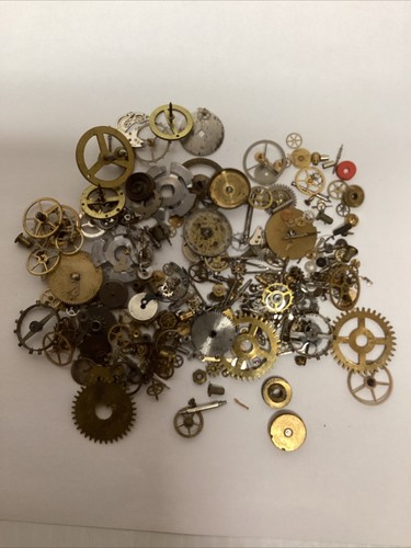 54 GRAMS MISC CLOCK/WATCH PARTS~GEARS~WASHERS~ETC~STEAMPUNK*CRAFTS*ALTERED ART*