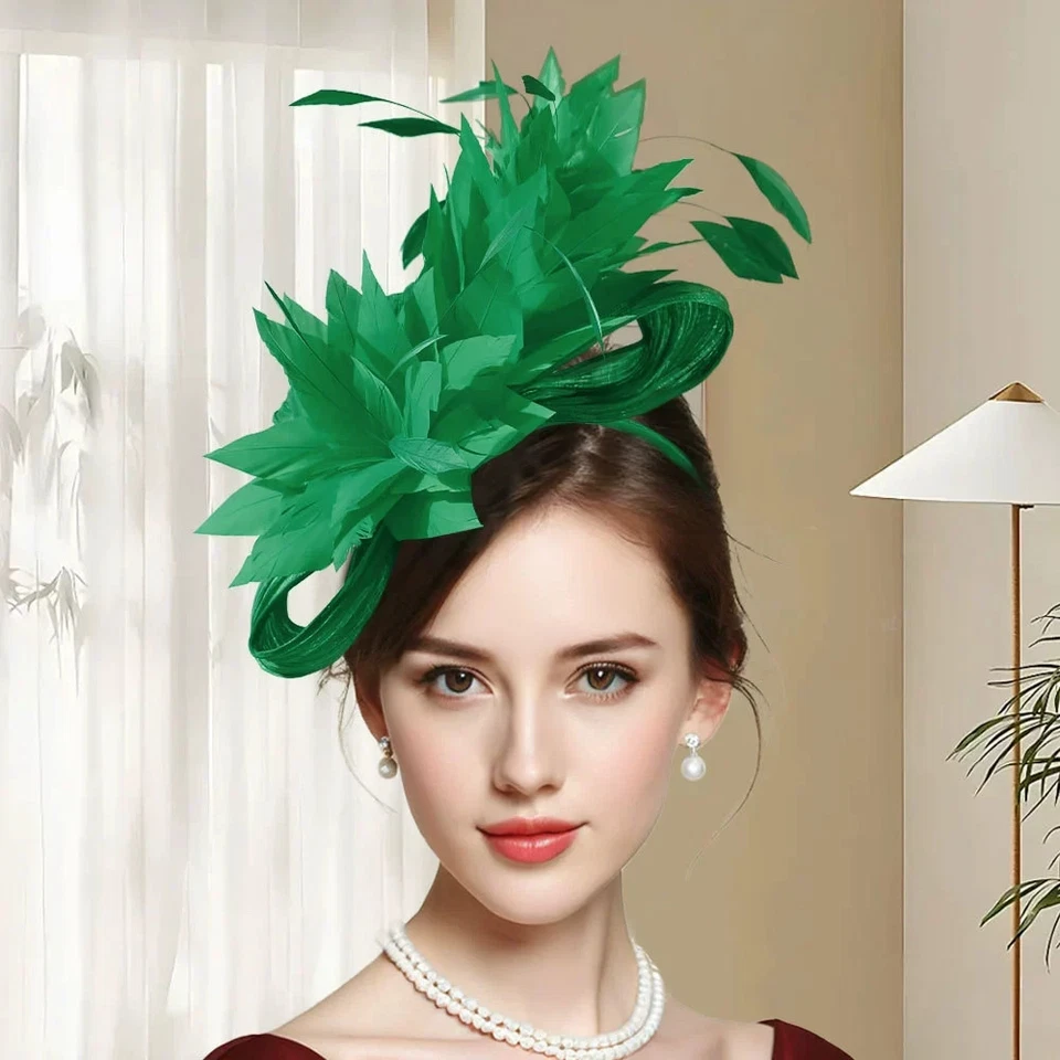 Floral Fascinator Tea Party Hat with Alligator Clip Church Kentucky Derby Hat - Image 4 of 4