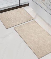 Bathroom Rug Sets 2 Piece, Ultra Thin Bath Rug Set Quick Dry Bath Mat, Absorb...