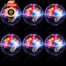 Sratte 2 Pcs Ghost Hunting Cat Ball Activated Toy Motion LED Light Clear