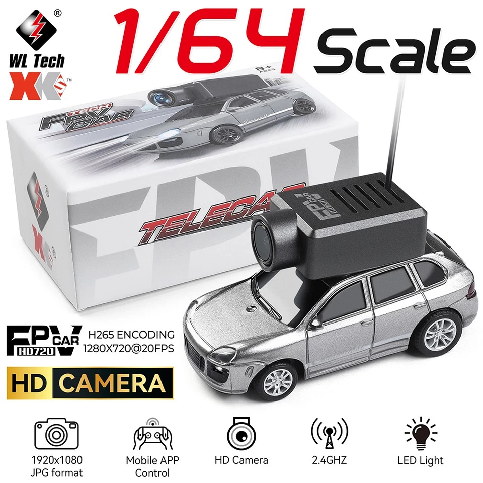WLtoys Mini FPV RC 1/64 Racing Car HD Camera 2.4G Remote Control Electric Cars - Image 4 of 4