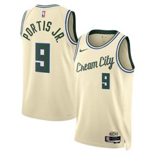 Milwaukee Bucks Bobby Portis Jr #9 Nike 2025/26 NBA Swingman Jersey City Edition