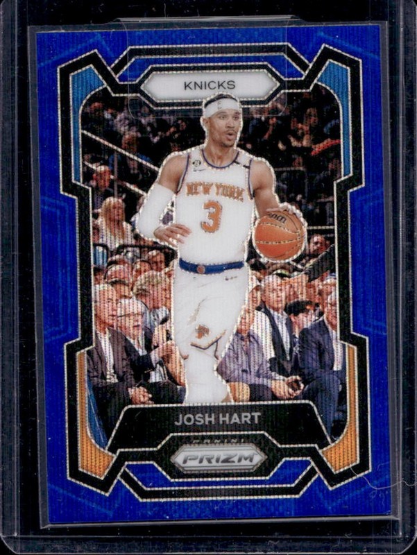 2023-24 Panini Prizm Josh Hart Prizm Blue Wave #260 Knicks