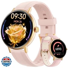 Yoever Smart Watches for Women,1.27" HD Fitness Tracker Answer/Make Call, Hea