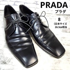 PRADA Size US8 Men's Business Shoes Black