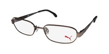 NEW PUMA 15421 EYEWEAR UNISEX BR FULL-RIM 52-17-135 RECTANGULAR BROWN METAL