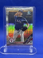 Topps 2019 Bowman Chrome Cole Winn Texas Rangers BCP-75 Refractor #/499 RC