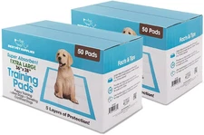 XL Puppy Pads 100 Count - Super Absorbent Dog Training Pads, Quick-Dry, Odor Con