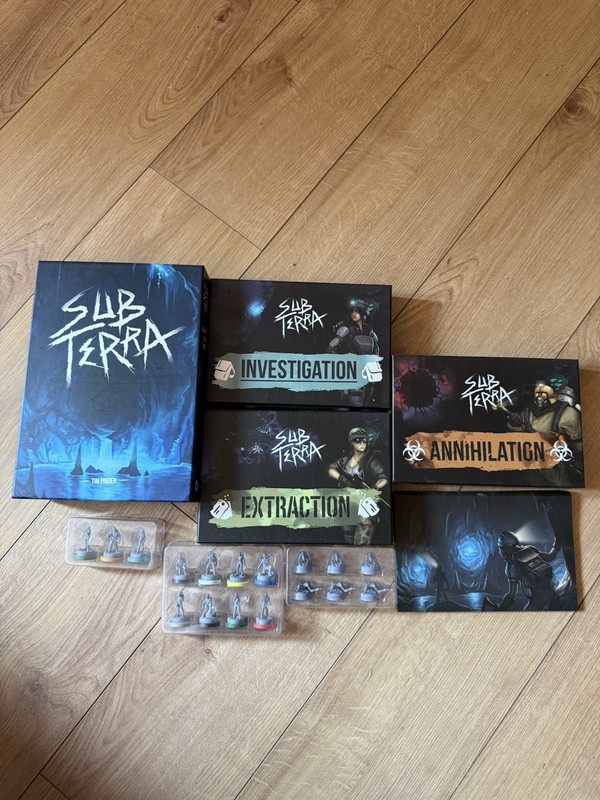 Sub Terra Co-Op Board Game with 3 Expansions Kickstarter Bundle
