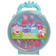 Peppa Pig Pop Beads Set  100 Pieces  2 Character Charms  Make Cyber Deal