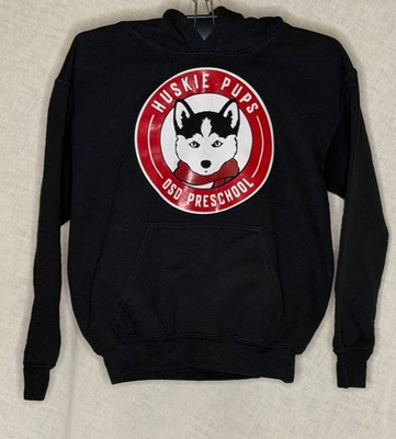 #ad #ad Youth Hoodie black Huskie Pups OSD pre school excellent Husky pup $7.50