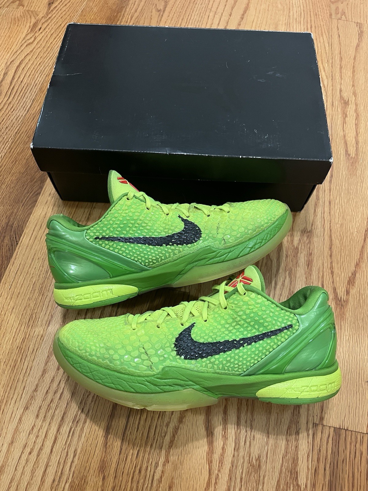 Size 11 - Nike Kobe 6 Protro Grinch 2020, Worn With Box (CW2190-300) RARE CHEAP!
