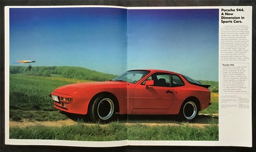 PORSCHE Car Range LF Sales Brochure 1982-83 #WVK 104120 924 944 911 & 928S - Picture 3 of 5