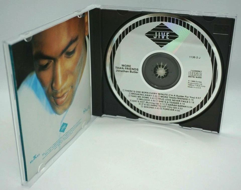 Jonathan Butler :  More Than Friends CD Album (USA 1988 PRESS) - OOP/HTF - Image 3 of 3
