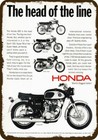 1966 Honda 450 & Super Hawk & 90 & 160 Motorcycle Decorative Replica Metal Sign