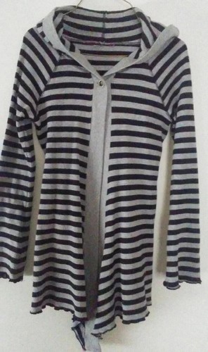 Waterfall Jacket Hooded Striped Thermal Jacket Junior Size Small Striped Hoodie - Picture 2 of 11