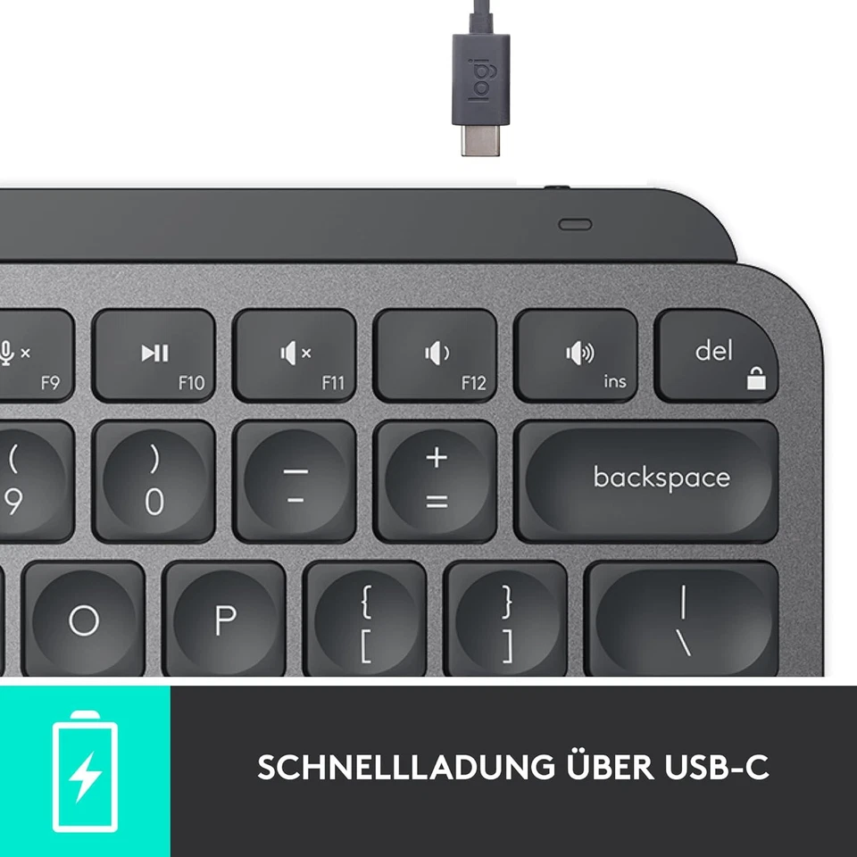 Logitech MX Keys Mini Kabellose Tastatur (Grafit), QWERTZ DEUTSCH #4 - Bild 4 von 4