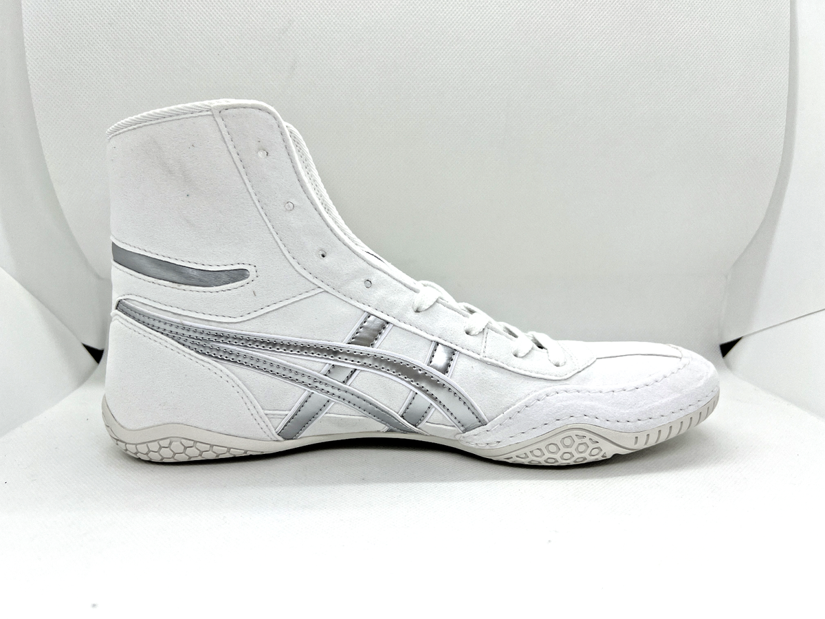 Asics Boxing Wrestling Shoes 1083A001 White Silver EX-EO New