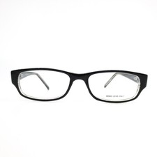 KP 0003 BK/CR Black Crystal Kids Boys Rectangular Eyeglasses Frame 46-15-130