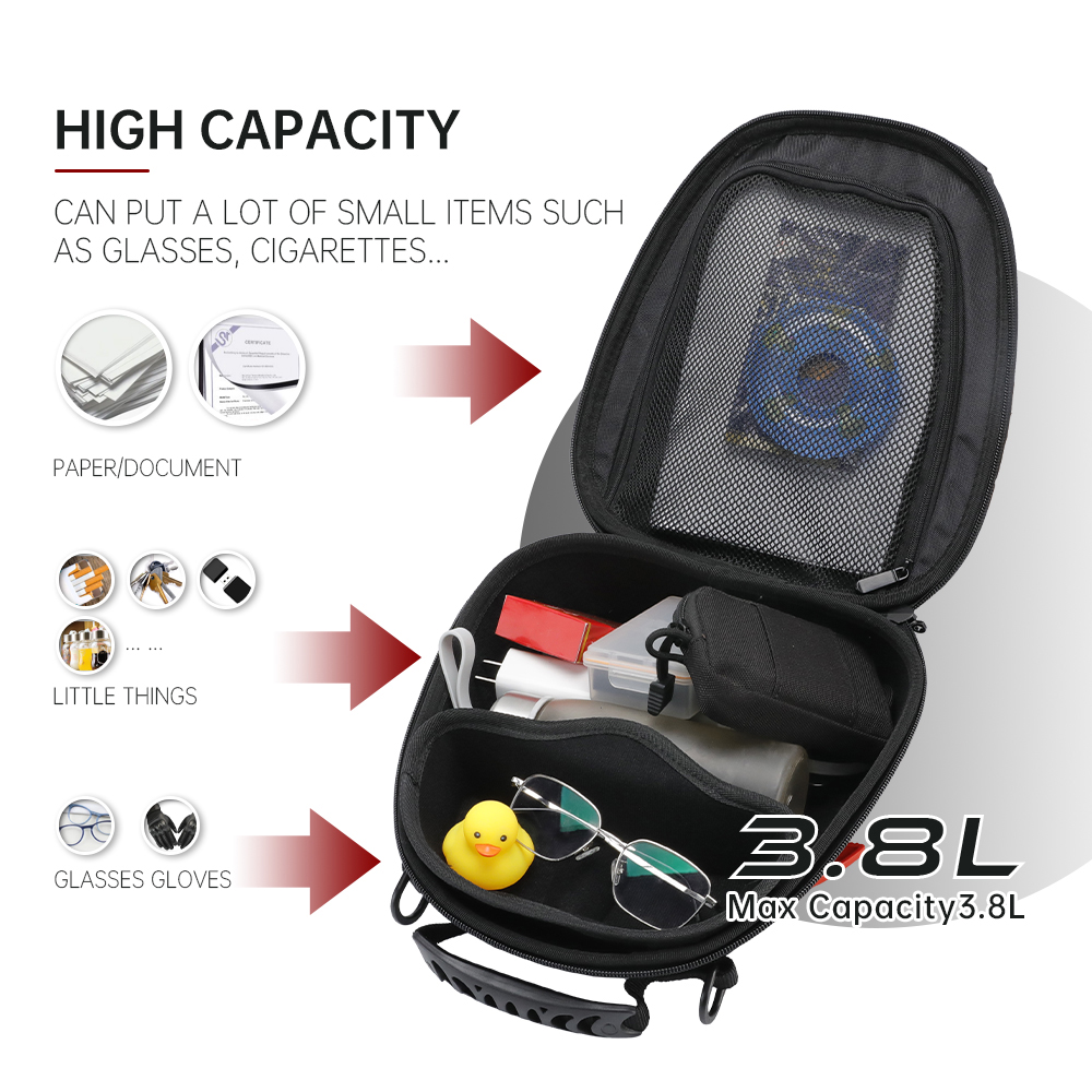 Motorcycle Tank Bag & Tank Lock Set - Kawasaki KLE 650 ER-6N ZX6R