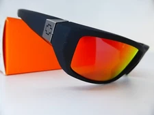 SPY Sunglasses DIRTY MO Soft Matte Black HD + Rose w/ Red Spectra Mirror Lenses