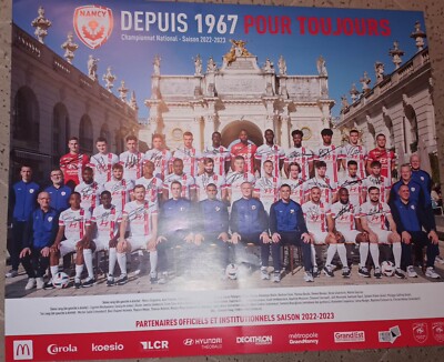 Poster ASNL AS Nancy Lothringen Foot Nancy 2022 2023 Großformat