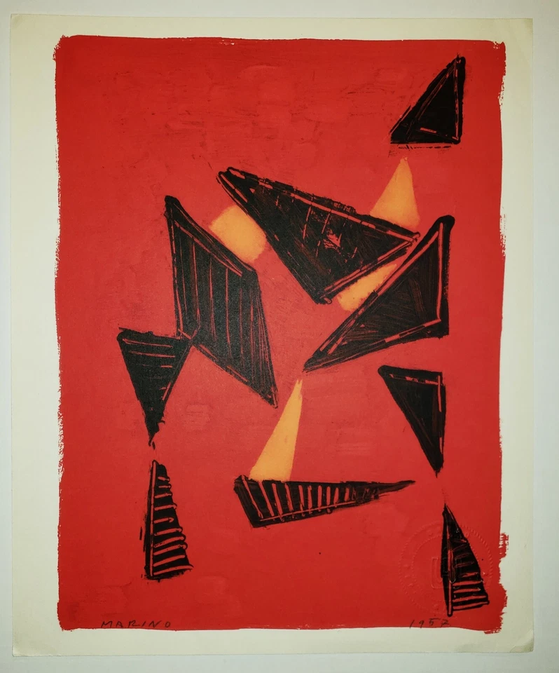 MARINO MARINI (1901 - 1980) Original SIGNED Lithograph w/ Publisher's Blindstamp - Image 4 of 4