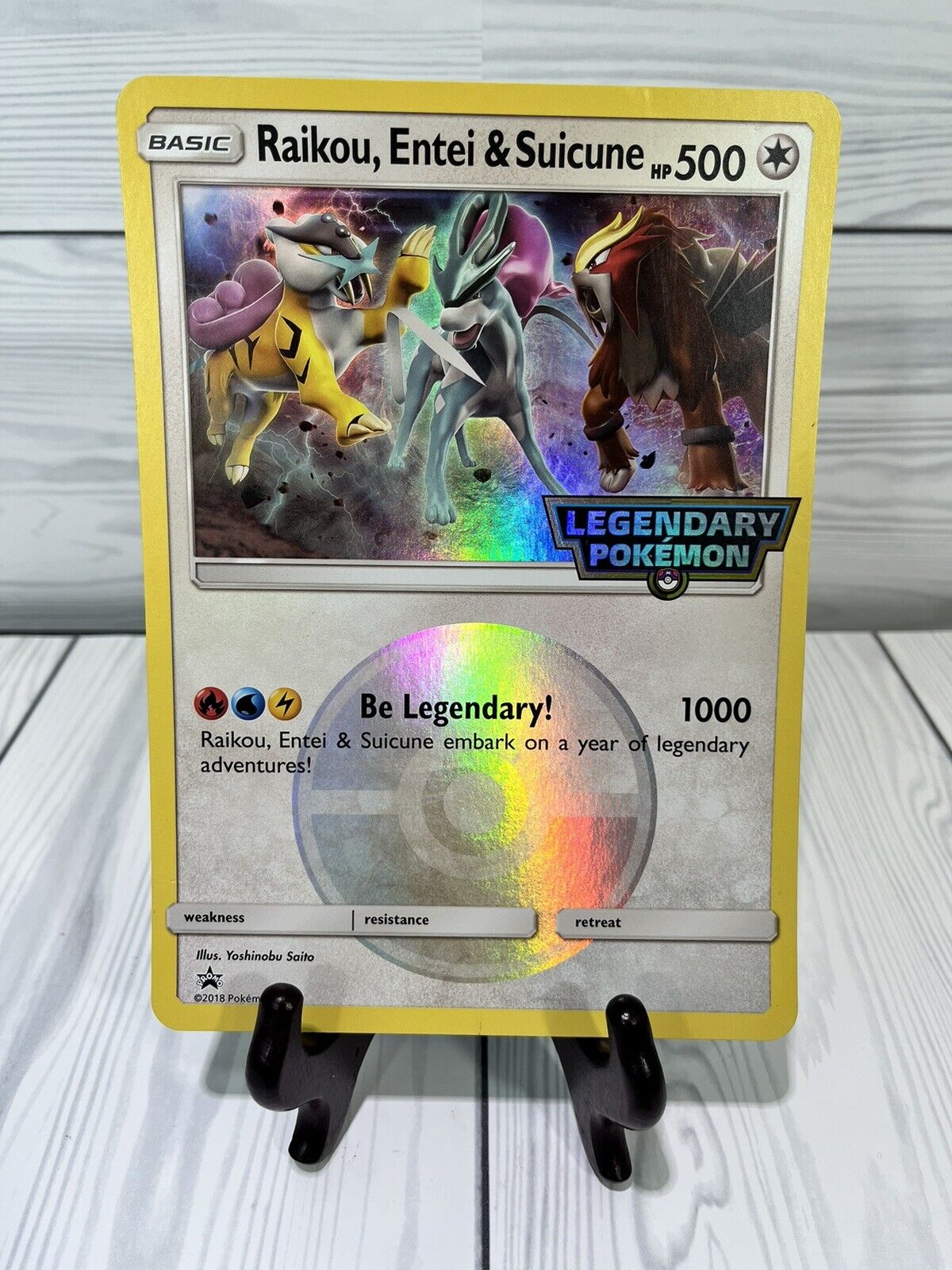 POKEMON JUMBO RAIKOU ENTEI SUICUNE OVERSIZED PROMO CARD