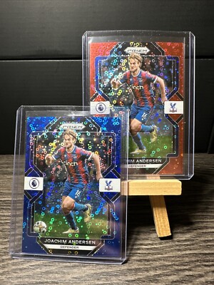 2022-23 Prizm EPL JOACHIM ANDERSEN Red /49 & Blue /75 Prizm Fastbreak PALACE