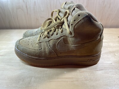 Nike AF1 Air Force 1 High LV8 Youth Boy Size 7Y Faux Leather Brown 807617-701 | eBay