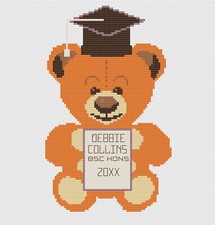 Kit O Schema Di Ricamo A Punto Croce - Florashell - Orsetto Di Laurea