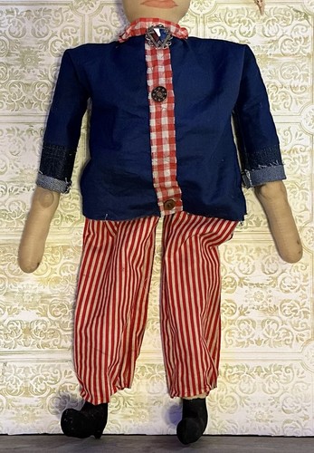 Uncle Sam Primitive Coffee Stained Handmade Doll 24" America Patriotic USA Flag - Picture 9 of 13