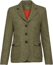 Highmoor Fischgrat-Tweedblazer Reverskragen Blazer Damen NEU