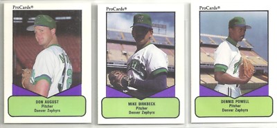Denver Zephyrs 1990 Pro Cards 28-card Minor League Team Set   Dennis Powell