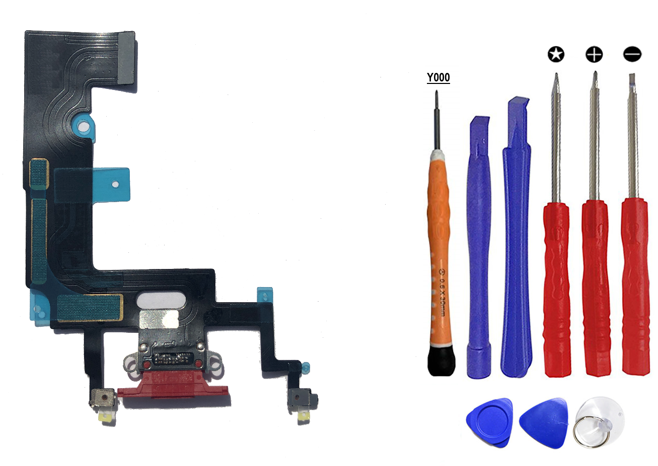 Charging Port Flex Cable Replacement For IPhone XR – Red – OEM - Foto 2