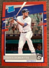 2020 Panini Optic Travis Demeritte #65 Rated Rookie FOTL Pandora Red /79 #2861