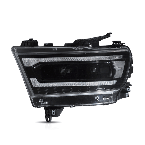 Faros proyectores LED transparentes VLAND FULL para RAM 1500 2019-2023 con animación - Imagen 3 de 19