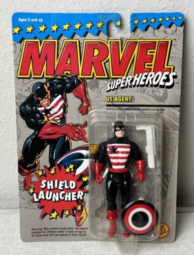 1994 Toy Biz Marvel Super Heroes US AGENT - W/Shield Launcher figurine articulée neuve ! - Photo 1/6