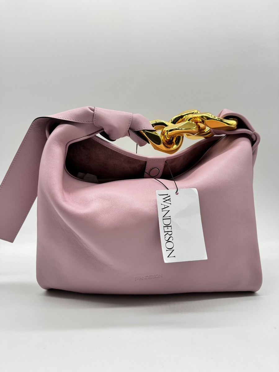 ハンドバッグ Jw Anderson Handbags Women Leather Pink Jw Anderson Medium Leather Chain hobo bag - Pale Pink | eBay