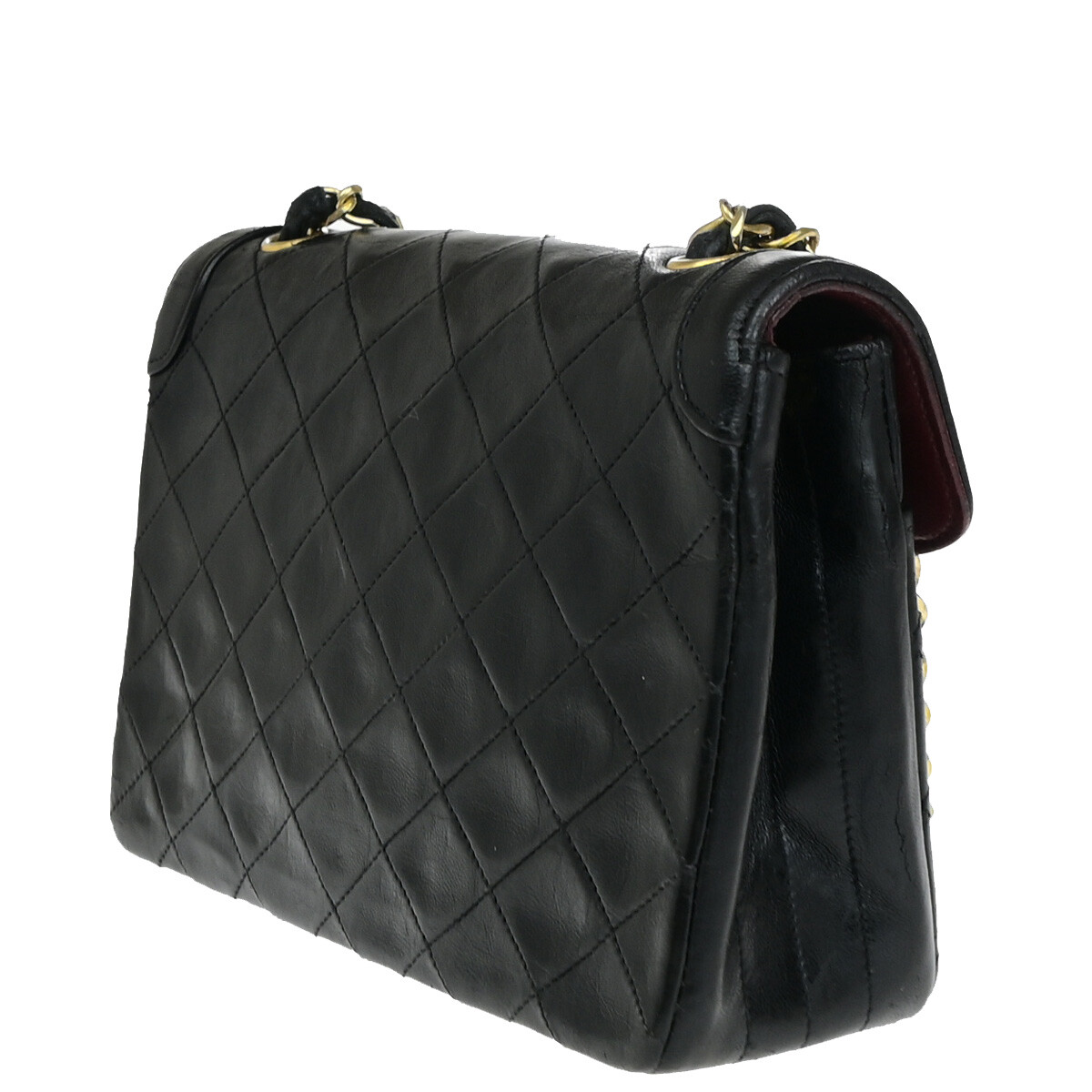 CHANEL CC Logo Matelasse Chain Shoulder Bag Leather GHW CHANEL CC Logo Matelasse Chain Shoulder Bag Leather GHW