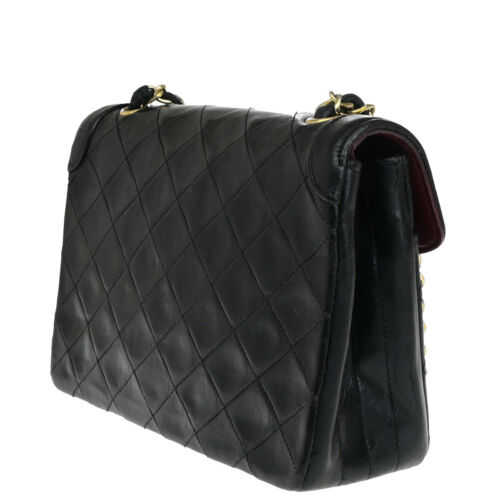 CHANEL CC Logo Matelasse Chain Shoulder Bag Leather GHW Black Vintage 645RK074 - Picture 4 of 18